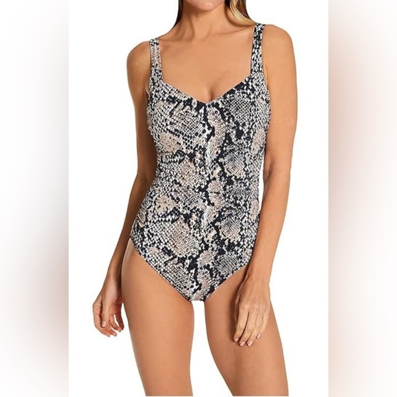 Gottex Kalahari V Neck One Piece Swimsuit Reptile - Picture 1 of 7